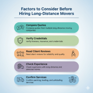Factors to Consider Before Hiring Long Distance Movers