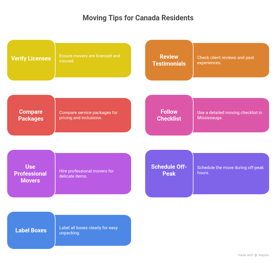 moving checklist in Mississauga